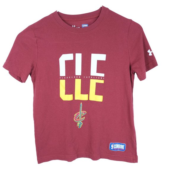 Cleveland Cavaliers Under Armour Heat Gear Combine Loose Youth Small YSM T Shirt - Picture 1 of 10
